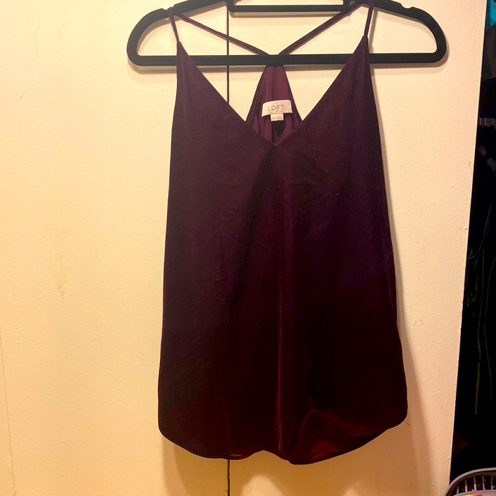 V-neck Cross back velvet cami